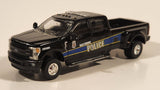 2018 Greenlight Dually Drivers 2019 Ford F-350 Lariat Pickup Truck Baltimore Police Black Die Cast Toy Car Vehicle