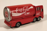 1995 Tomy No. 37 Coca Cola Coke Can Shaped Delivery Truck Red and White Die Cast Toy Car Vehicle with Opening Side Doors