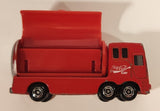 1995 Tomy No. 37 Coca Cola Coke Can Shaped Delivery Truck Red and White Die Cast Toy Car Vehicle with Opening Side Doors