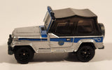 2018 Matchbox Jurassic World Jeep Wrangler Silver Die Cast Toy Car Vehicle
