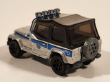 2018 Matchbox Jurassic World Jeep Wrangler Silver Die Cast Toy Car Vehicle