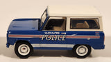2013 Greenlight Hot Pursuit GL063 1967 Ford Bronco Glen Alpine Police Blue and White Die Cast Toy Car Vehicle with Opening Hood