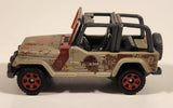 2018 Matchbox Jurassic World Jeep Wrangler Matte Metalflake Sand Die Cast Toy Car Vehicle