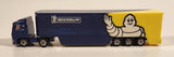 2018 Tomy Tomica Michelin Tires Semi Truck and Trailer Blue and Yellow Die Cast Toy Car Vehicle