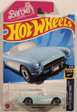 2023 Hot Wheels HW Screen Time Barbie The Movie 1956 Corvette Convertible Baby Blue Die Cast Toy Car Vehicle New in Package