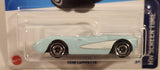 2023 Hot Wheels HW Screen Time Barbie The Movie 1956 Corvette Convertible Baby Blue Die Cast Toy Car Vehicle New in Package