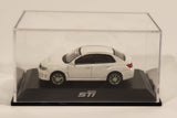 Suburu WRX STI Pearl White Die Cast Toy Car Vehicle In Display Case