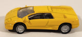 Kyosho Lamborghini Diablo Yellow Miniature 1/100 Scale Die Cast Toy Car Vehicle New in Package