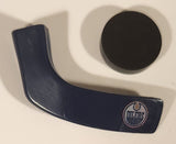 NHL Edmonton Oilers Miniature Table Hockey Puck and Hockey Stick Blade Pencil Topper In Plastic Capsule