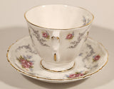 Vintage Royal Albert Bone China England Tranquility Pink Rose Flowers Tea Cup & Saucer Set