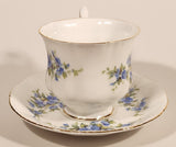 Vintage Paragon English Flowers Aubretia Blue Flowers Tea Cup & Saucer Set