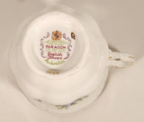 Vintage Paragon English Flowers Aubretia Blue Flowers Tea Cup & Saucer Set