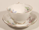 Vintage Roslyn Fine Bone China England Sweet Romance Pink Flowers Tea Cup & Saucer Set