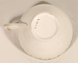 Vintage Alfred Meakin England "Pride-Of-Erin" Green and Gold Trimmed Tea Cup & Saucer Set