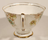 Vintage Royal Albert Crown China Light Green Flowers Tea Cup & Saucer Set