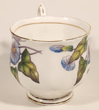 Vintage Royal Albert Bone China England Flower Of The Month Series Set of Twelve No. 9 "Morning Glory" Blue Purple Flowers Tea Cup & Saucer Set