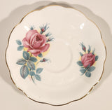 Vintage Royal Albert Bone China Sweetheart Roses Series of Six "Elizabeth" Pink Flowers Tea Cup & Saucer Set
