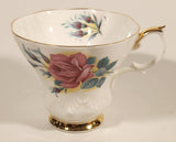 Vintage Royal Albert Bone China Sweetheart Roses Series of Six "Elizabeth" Pink Flowers Tea Cup & Saucer Set