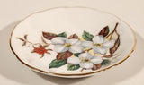 Vintage Royal Grafton Fine Bone China Dogwood Flower 3 7/8" Trinket Dish Plate
