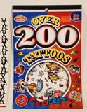 1990s Twin Seven Over 200 Tattoos Rocker Booklet of Washable Temporary Tattoos! Set of 2 (Some Used)