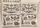 1990s Twin Seven Over 200 Tattoos Rocker Booklet of Washable Temporary Tattoos! Set of 2 (Some Used)