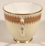 Vintage Royal Worcester Red and Gold Ornate Pattern Demitasse Tea Cup & Saucer Set