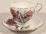Vintage Paragon Pink Carnation Flowers Tea Cup & Saucer Set