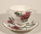 Vintage Paragon Pink Carnation Flowers Tea Cup & Saucer Set