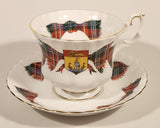Vintage 1959 Royal Albert Bone China England The Loomcrofters New Brunswick Tartan Tea Cup & Saucer Set