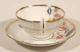 Vintage Royal Albert Crown China Anemone Pink Yellow Blue Flowers Tea Cup & Saucer Set Made in England