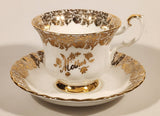 Vintage Royal Albert Bone China England Mother Ornate Gold Pattern Tea Cup & Saucer Set