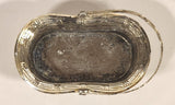 Vintage Silver Plated Zinc Salt and Pepper Shaker Set in Silver Plated Basket