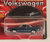 2005 RC2 Playing Mantis Johnny Lightning Volkswagen 1965 Karmann Ghia Dark Teal Blue Die Cast Toy Car Vehicle with Bonus Mini Car Cover New in Package