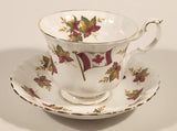 Vintage Royal Albert From Sea To Sea Fall Autumn Maple Leaf Pattern Tea Cup & Saucer Set
