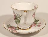 Vintage Royal Windsor Bone China Floral Emblem of Alberta The Wild Rose Red Roses Flowers Tea Cup & Saucer Set