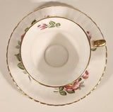 Vintage Royal Windsor Bone China Floral Emblem of Alberta The Wild Rose Red Roses Flowers Tea Cup & Saucer Set