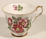 Vintage Royal Windsor Bone China Floral Emblem of Alberta The Wild Rose Red Roses Flowers Tea Cup & Saucer Set