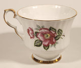 Vintage Royal Windsor Bone China Floral Emblem of Alberta The Wild Rose Red Roses Flowers Tea Cup & Saucer Set