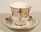 Vintage Paragon Fine Bone China Autumn Glory Yellow White Orange Pink Flowers Tea Cup & Saucer Set