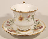 Vintage Paragon Fine Bone China Autumn Glory Yellow White Orange Pink Flowers Tea Cup & Saucer Set