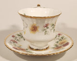 Vintage Paragon Fine Bone China Autumn Glory Yellow White Orange Pink Flowers Tea Cup & Saucer Set