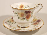 Vintage Paragon Fine Bone China Autumn Glory Yellow White Orange Pink Flowers Tea Cup & Saucer Set
