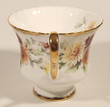 Vintage Paragon Fine Bone China Autumn Glory Yellow White Orange Pink Flowers Tea Cup & Saucer Set