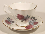 Vintage Royal Albert Bone China England Red Rose Flowers Tea Cup & Saucer Set