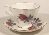 Vintage Royal Albert Bone China England Red Rose Flowers Tea Cup & Saucer Set