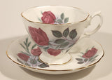 Vintage Royal Albert Bone China England Red Rose Flowers Tea Cup & Saucer Set
