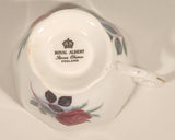 Vintage Royal Albert Bone China England Red Rose Flowers Tea Cup & Saucer Set