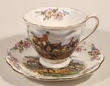 Vintage Royal Albert Bone China England Traditional British Songs Series Of Six John Peel Fox Hunt Horses and Dogs Tea Cup & Saucer Set