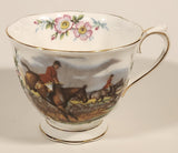 Vintage Royal Albert Bone China England Traditional British Songs Series Of Six John Peel Fox Hunt Horses and Dogs Tea Cup & Saucer Set