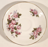 Vintage Queen Anne Roses Pink Flowers Tea Cup Saucer